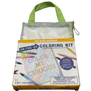 Kid Made Modern On-the-Go Coloring Kit includes storage bag coloring book READ